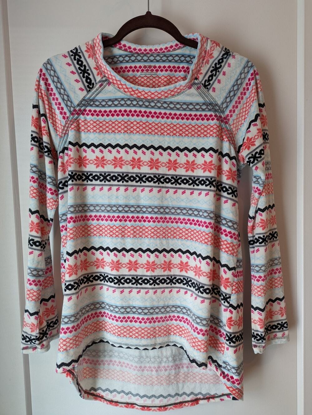 Climate Right By Cuddl Duds Women's Medium 10/12 Top Tunic Pullover Fleece